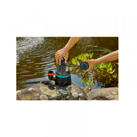 Kit anti-inondation gardena - pompe d'évacuation pour eaux chargées 9000 l/h - tuyau de refoulement 10m - caisse en plastique