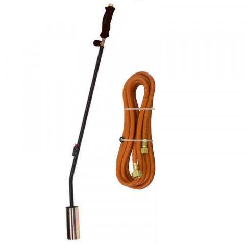 Kit desherbeur gaz brule herbe project tuyau 5 m chariot trolley roues pleines allumage piezo