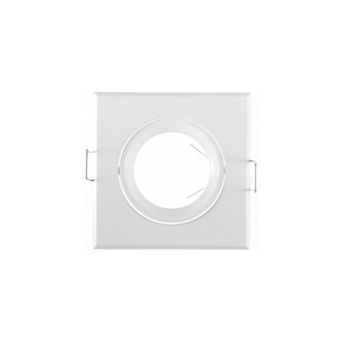 Kit spot led GU10 COB 6 watt (eq. 60 watt) - Dimmable - Support blanc - Couleur eclairage - Blanc chaud 3000°K, Type Support - Rond fixe 85mm