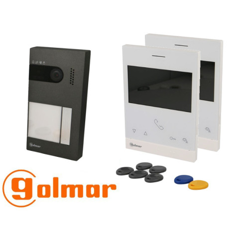 Kit visiophone golmar soul 4" 2 écrans