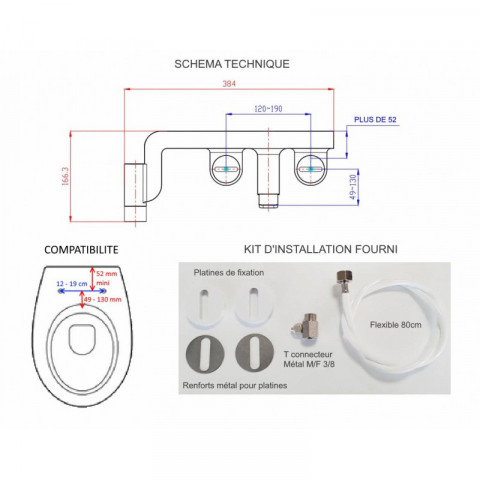 Kit wc japonais lavant sans électricité toptoilet baïa