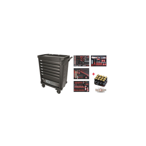 Servante 7 tiroirs - 309 outils - KSTools - Black Edition - 828.7293