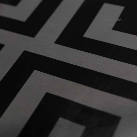 Papier peint intissé vinyle - Modèle labyrinthe gris