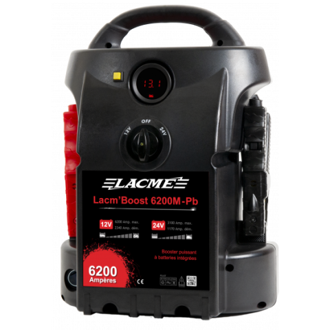 Batterie & chargeur LACME Lac'Boost 6200M-PB à batterie plomb - 12/14V 6200A - 515500