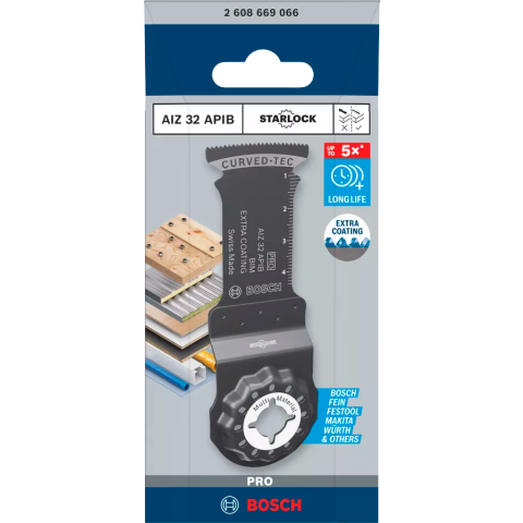 Lame Starlock Pro Bimétal AIZ 32 APB pour Bois / Métal - 32 x 50 mm - 1 pièces - BOSCH - 2608669066