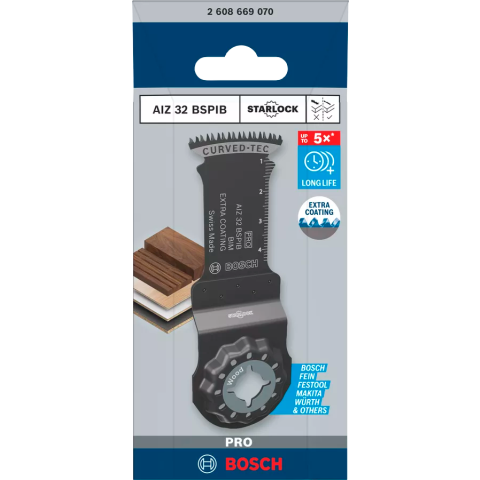 Lame Starlock Pro Bimétal AIZ 32 BSPIB pour Bois dur - 32 x 50 mm - 1 pièces - BOSCH - 2608669073