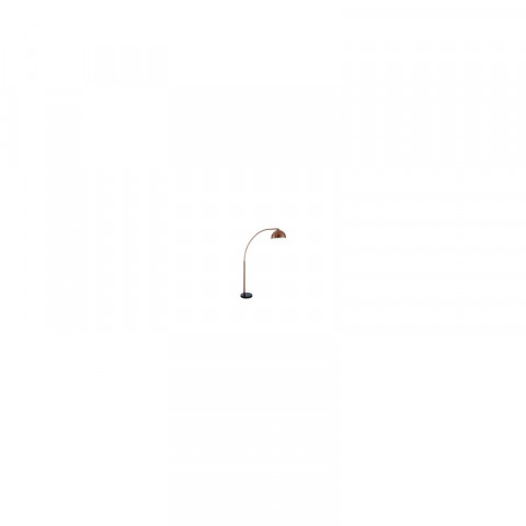 Lampadaire 1 ampoule giraffe, en cuivre et marbre noir