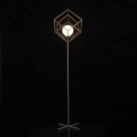 Lampadaire argenté neoclassic   168 cm