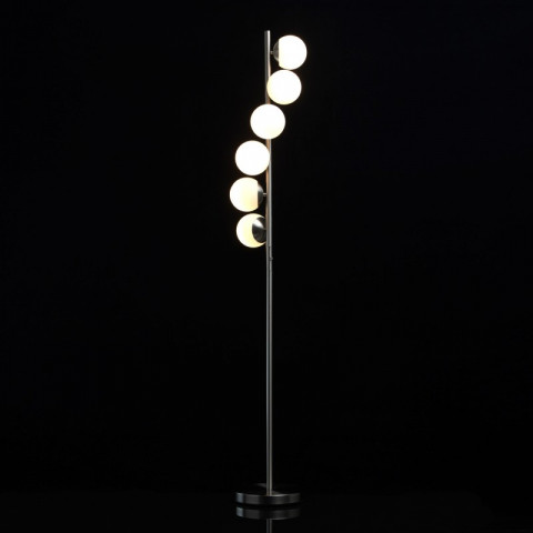 Lampadaire argenté techno   160 cm