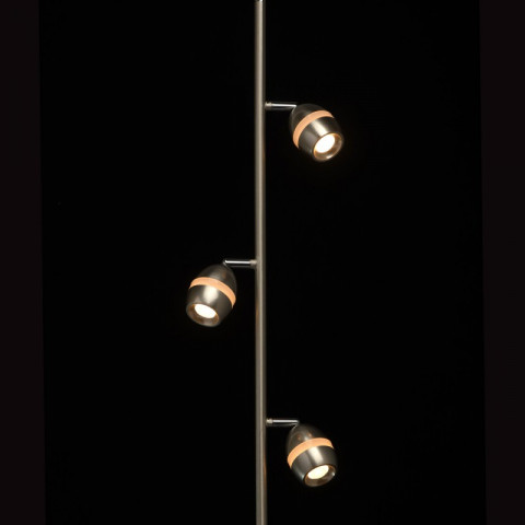 Lampadaire argenté techno 3 ampoules 165.5 cm