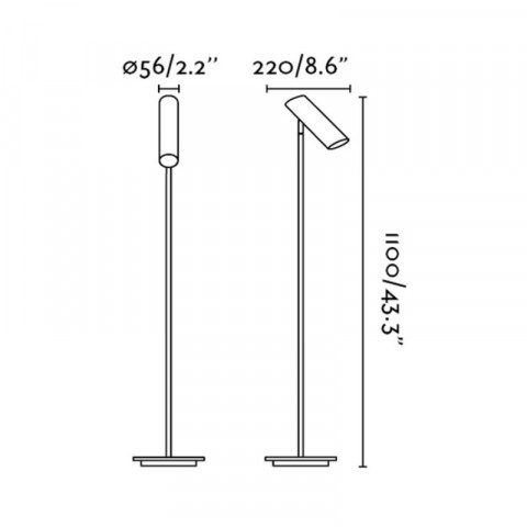 Lampadaire blanc link 1 ampoule