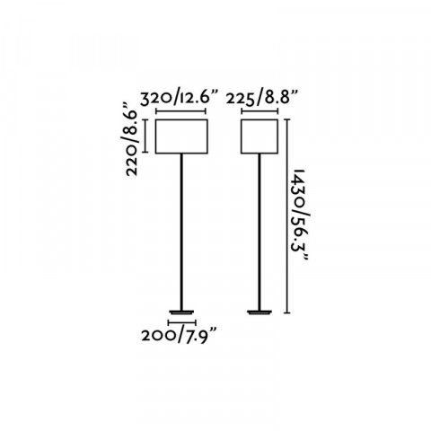 Lampadaire blanc thana 1 ampoule