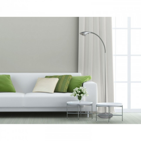 Lampadaire chromé techno 1 ampoule 142 cm