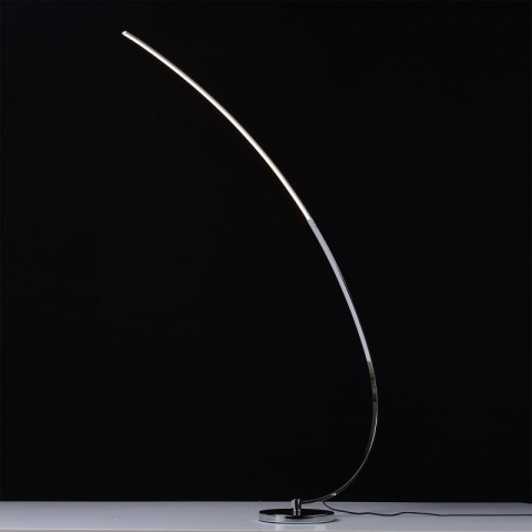 Lampadaire chromé techno 1 ampoule 150 cm