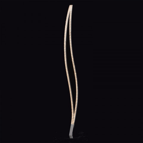 Lampadaire chromé techno 2 ampoules 135.5 cm