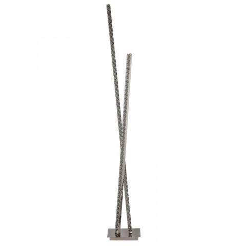 Lampadaire clover, en chrome et cristal