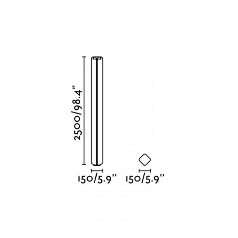 Lampadaire de jardin gris foncé bu-oh 4 ampoules