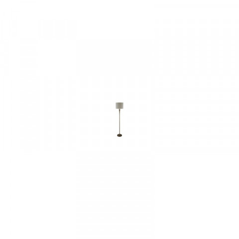 Lampadaire drum, laiton antique, avec abat-jour
