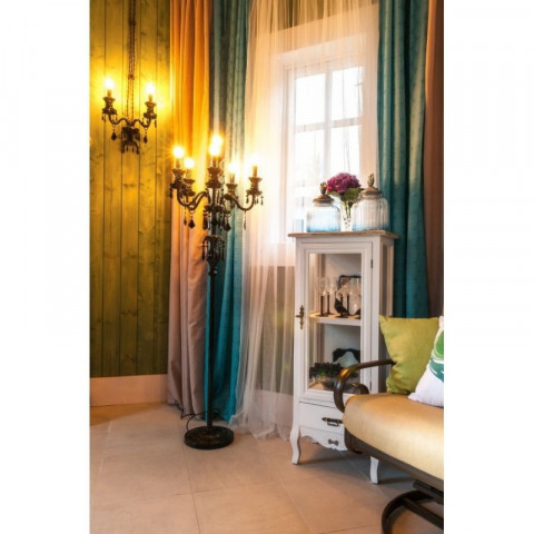 Lampadaire noir classic 6 ampoules 170 cm