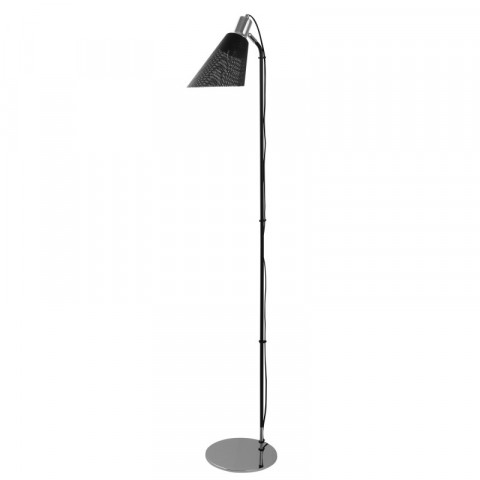 Lampadaire plexus, chrome et noir