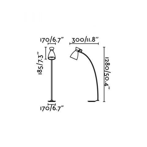 Lampadaire vert retro 1 ampoule