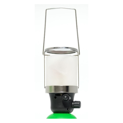 Lampe a gaz lg 400 m. Lampe camping piezo. Coque acier. Lampe de camping pour bouteille de gaz 190g perçable