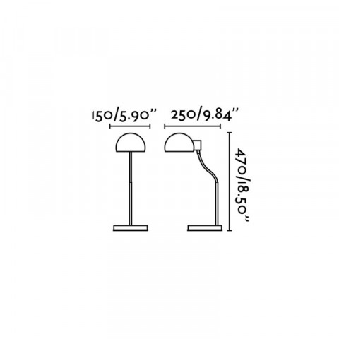 Lampe de bureau noire mulan 1 ampoule
