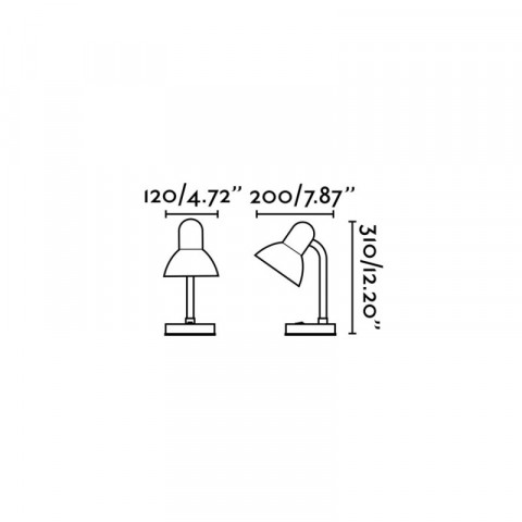 Lampe de bureau noire sam 1 ampoule