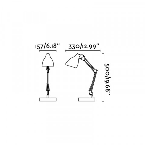 Lampe de bureau rouge gru 1 ampoule