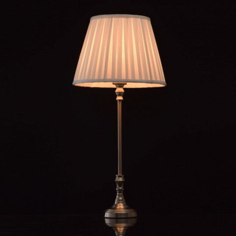Lampe de table argentée elegance 1 ampoule 63 cm