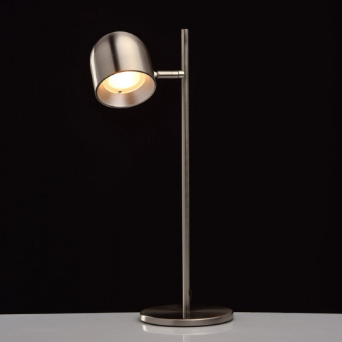 Lampe de table argentée loft 1 ampoule 46 cm