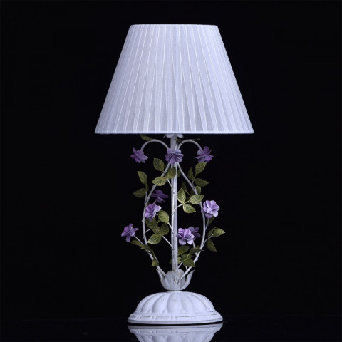 Lampe de table blanche flora 1 ampoule 47 cm