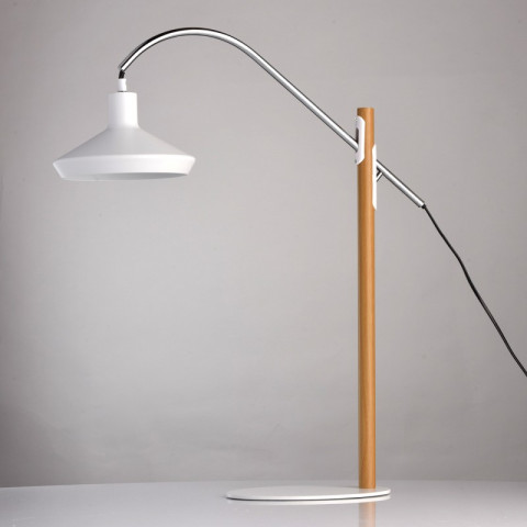 Lampe de table blanche megapolis 1 ampoule 70 cm