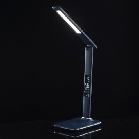 Lampe de table bleue techno   53 cm