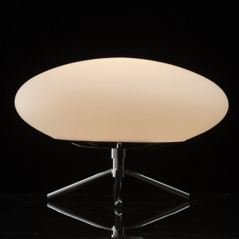 Lampe de table chromée techno 1 ampoule 18 cm