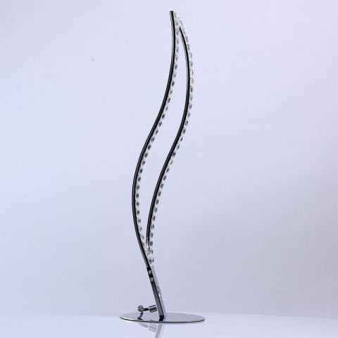Lampe de table chromée techno 2 ampoules 59 cm