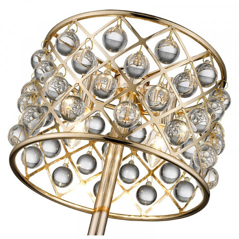Lampe de table dorée en cristal sandbanks 3 lumières