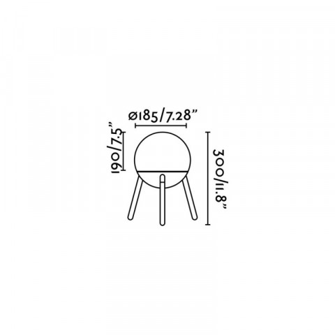 Lampe de table grise mine 1 ampoule