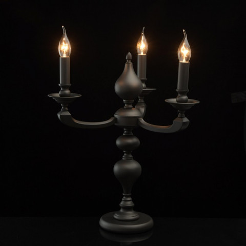 Lampe de table grise neoclassic 3 ampoules 51 cm