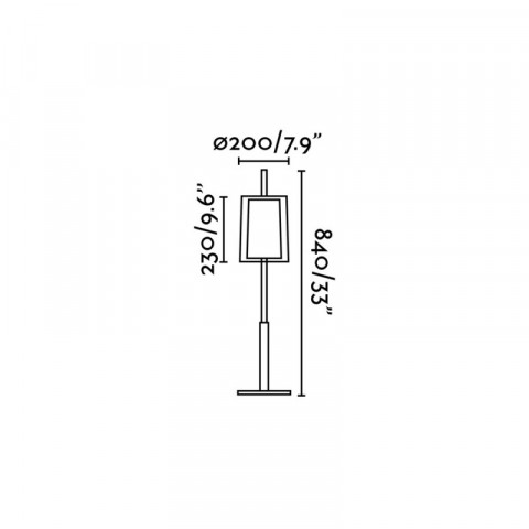 Lampe de table nickel mat saba 1 ampoule