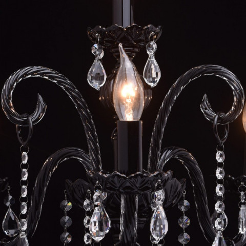 Lampe de table noire classic 4 ampoules 63 cm