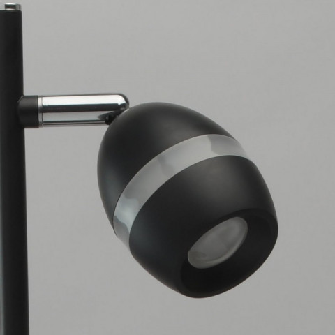 Lampe de table noire techno 2 ampoules 50 cm