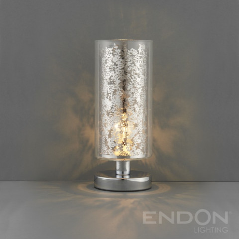 Lampe lacy, chrome et verre