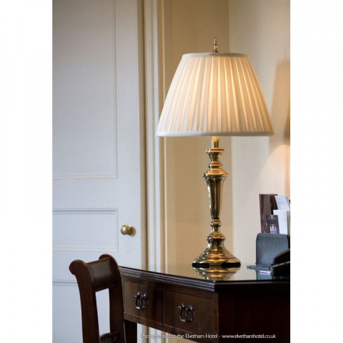 Lampe roosevelt, avec abat-jour perle