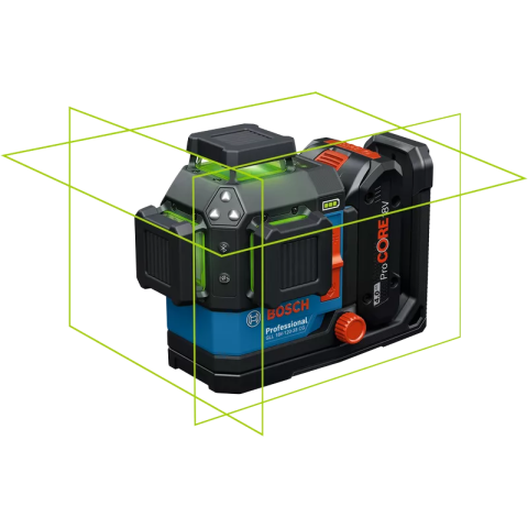 Laser lignes 3 plans GLL 18V-120-33 CG Professional avec cible laser dans L-BOXX 136 + 1 Batterie + 1 Chargeur - BOSCH - 601065100