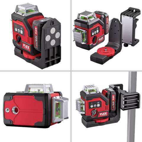 Laser linéaire vert à 360° ALC3/360-G/R 10.8 Set avec accessoires + trépied - FLEX