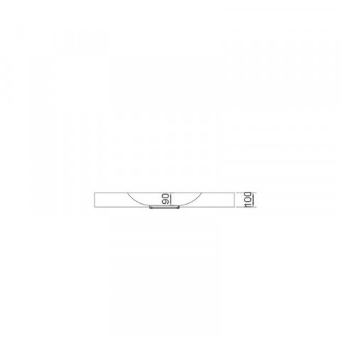 Lavabo suspendu rectangulaire - solid surface blanc mat - 100x48 cm - clas