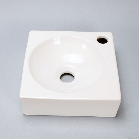 Lave mains carré céramique blanc - 29x29 cm - like