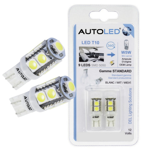 Pack p20 4 ampoules led w5w (t10)+navette c5w 36mm canbus autoled®