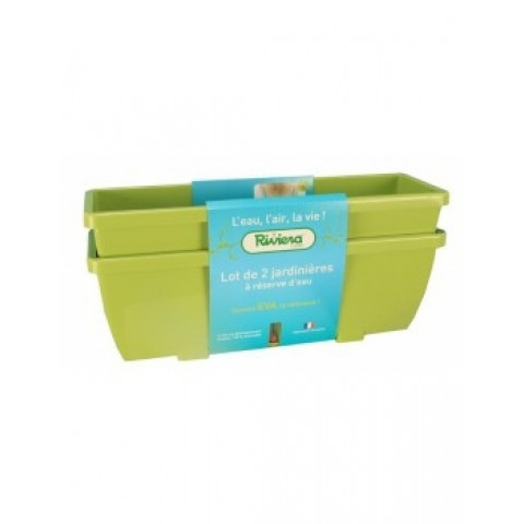 Lot de 2 jardinières eva 57 - riviera- coloris au choix